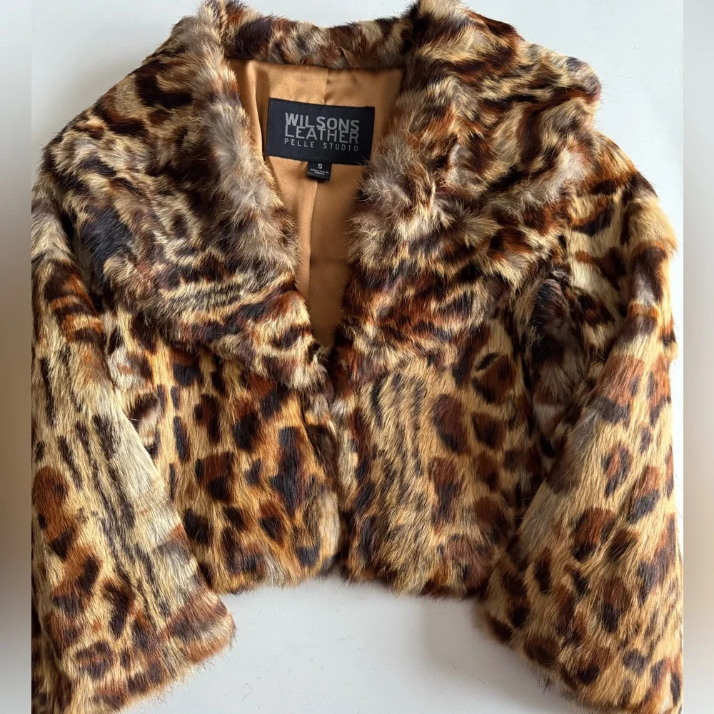 Wilson’s Leather Pelle Studio Rabbit Fur Jacket - Picture 6 of 8